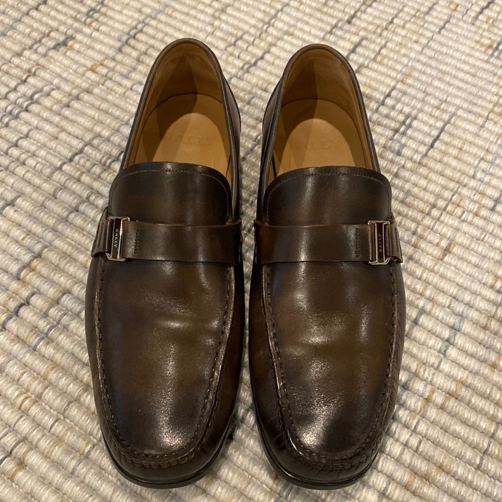 Men’s Bally Brown Leather Loafer Us 9.5 Nwot